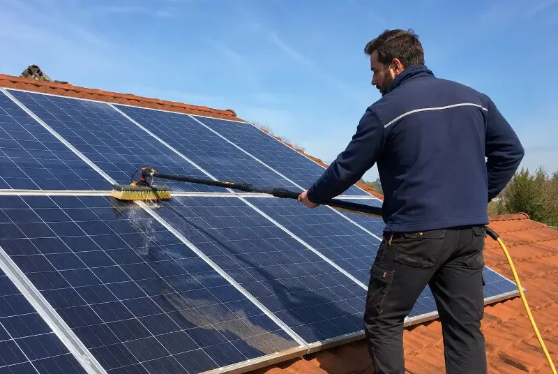 Nettoyage et entretien de panneaux solaires au Verdier