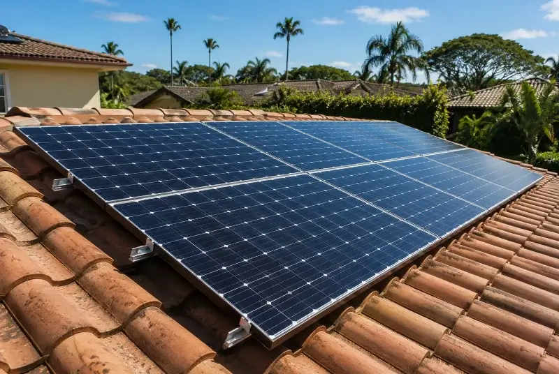 Installation de panneaux solaires au Verdier